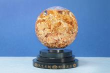 BOLA DE CRISTAL 8CM CON ORO LAMINAR BOLA DE CRISTAL 8CM CON ORO LAMINAR