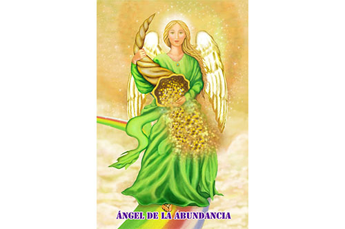 ESTAMPA ANGEL DE LA ABUNDANCIA 7x11 cm.