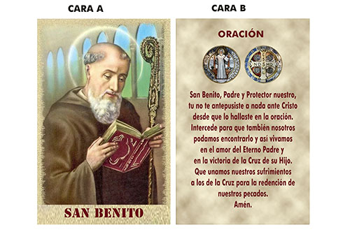 ESTAMPA Y ORACION SAN BENITO