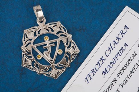 JOYERIA | 3  CHAKRA MANIPURA ZIRCONITA AMARILLA EN PLATA DE LEY, 3,5 CMS