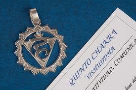 JOYERIA | 5º  CHAKRA VISHUDDHA ZIRCONITA AZUL EN PLATA DE LEY, 3,5 CMS