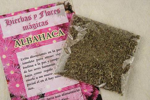 SAHUMITO | ALBAHACA (EVITA DISCURSIONES DE PAREJA ATRAE DINERO) 25GRMS APROX.