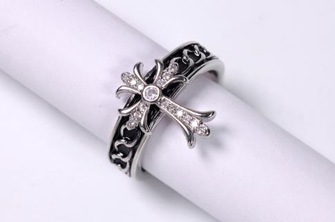 ANILLOS | ANILLO ACERO ADAPTABLE CRUZ DE BRILLANTES