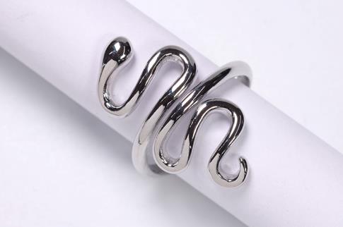 ANILLOS | ANILLO ACERO ADAPTABLE SERPIENTE ENROSCADA