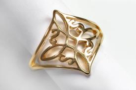 Novedades | ANILLO ACERO DORADO NUDO DE BRUJAS