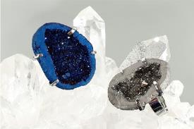 MINERALES Y GEMAS | ANILLO ADAPATABLE GEODA VARIADO