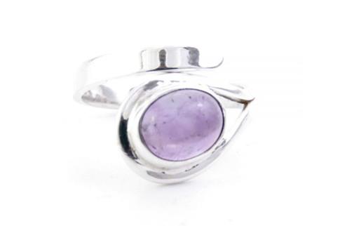 COMODIN | ANILLO PLATA ADAPTABLE AMATISTA 12 X 15 MM