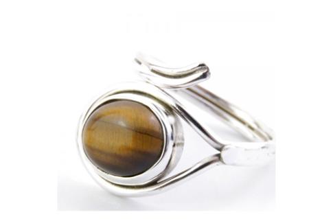 COMODIN | ANILLO PLATA ADAPTABLE OJO TIGRE
