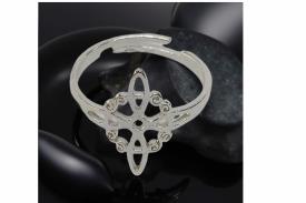Novedades | ANILLO PLATA AJUSTABLE NUDO DE BRUJAS