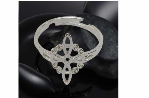 JOYERIA | ANILLO PLATA AJUSTABLE NUDO DE BRUJAS