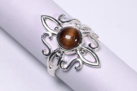 ANILLOS | ANILLO PLATA NUDO DE BRUJAS CON MINERAL