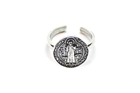 JOYERIA | ANILLO PLATA SAN BENITO ADAPTABLE (2 gramos aprox.)