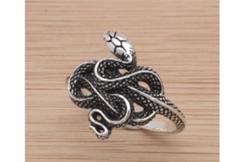 COMODIN | ANILLO PLATA SERPIENTE (TAMAO GRANDE)