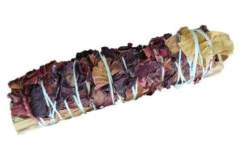 INCIENSOS ARTESANALES | ATADITO TWIN RELAJANTE Y ATRAE AMOR DE PALO SANTO Y TALLOS DE ROSA