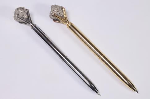 DRUSAS, BONSAIS Y COMPLEMENTOS | BOLIGRAFO CON PUNTA DE PIRITA (COLORES SURTIDOS) 16CM