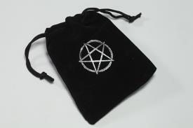 BOLSAS DE ANTELINAS Y DE RASO | BOLSA ANTELINA CON PENTACULO 8,5X6,5CM