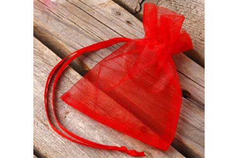 CONSUMIBLES Y COMPLEMENTOS | BOLSA DE ORGANZA ROJA 9 X 12 CM.