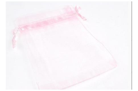 COMODIN | BOLSA DE ORGANZA ROSA 7 X 9 CM.