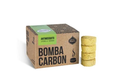 INCIENSOS SAGRADA MADRE | BOMBA CARBON MINI CITRONELA Y NARANJA (ANTIMOSQUITOS)