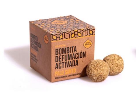INCIENSOS SAGRADA MADRE | BOMBITA DEFUMACION ACTIVADA PALO SANTO (8 unidades)