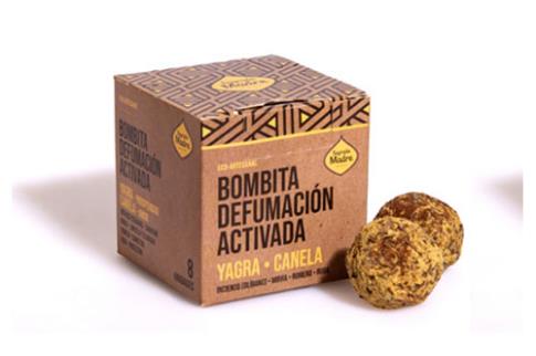 INCIENSOS SAGRADA MADRE | BOMBITA DEFUMACION ACTIVADA YAGRA Y CANELA (8 UNIDADES)