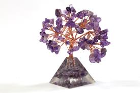 FENG SHUI, VARIOS | BONSAI CHIPS AMATISTA CON BASE PIRAMIDE MINERALES CHIP 9 CM