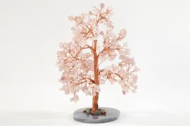 FENG SHUI, VARIOS | BONSAI CHIPS CUARZO ROSA CON BASE DE AGATA 20 CM