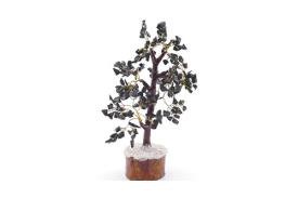 FENG SHUI, VARIOS | BONSAI TURMALINA CON RAMAS DORADAS 12 CM. (300 PIEDRAS)