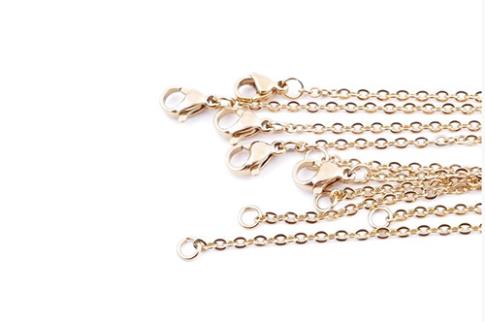 JOYERIA | CADENA ACERO BAO DORADO  2MM X 60 CM LARGO