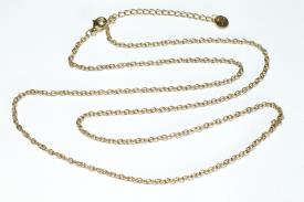 CADENAS Y CORDONES | CADENA ACERO DORADO 60 + 5 CM.