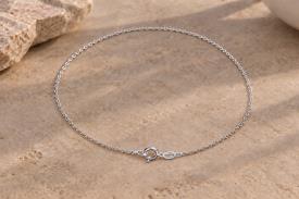 COLGANTES DE MINERALES | CADENA PLATA ROLO 45CM