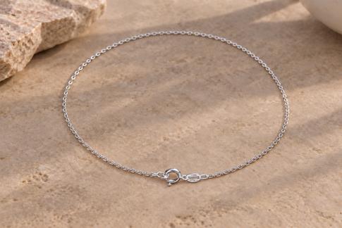 COLGANTES DE MINERALES | CADENA PLATA ROLO 45CM