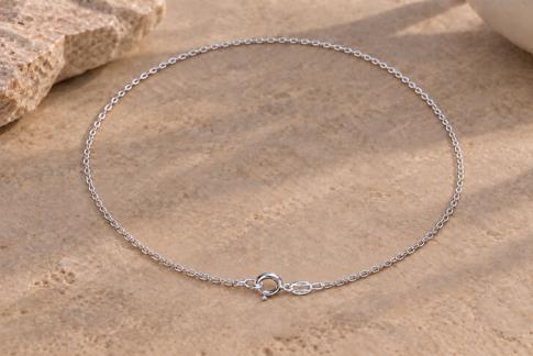 COLGANTES DE MINERALES | CADENA PLATA ROLO 50CM