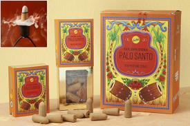 CONOS DE REFLUJO | CAJA DE CONOS GOLDEN INDIA DE INCIENSO DE REFLUJO PALO SANTO - 12 CAJITAS