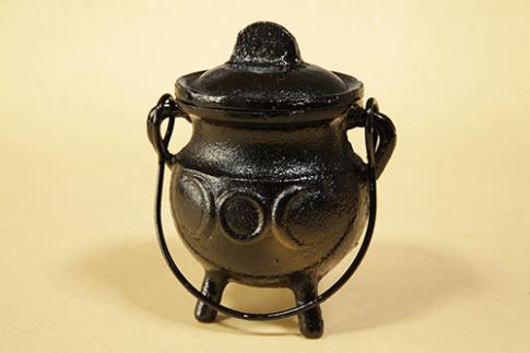 PORTAINCIENSOS | CALDERO DE HIERRO 12CM. � (850GRMS) DISE�O TRIPLE LUNA