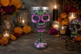 HADAS, BRUJAS Y FANTAS�A | CALIZ CALAVERA MEXICANA 18,5 X 8,5 CM.