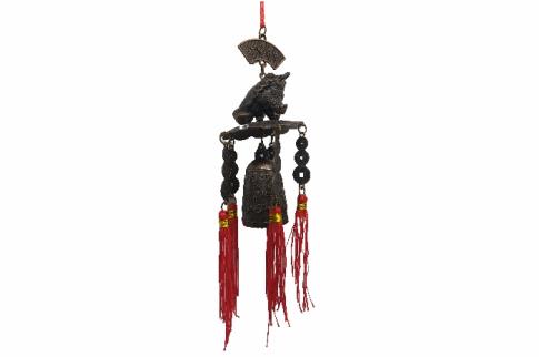 FENG SHUI CAMPANAS | CAMPANA CON DECORACION RANA Y MONEDAS