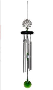 COMODIN | CAMPANA DE VIENTO ARBOL DE LA VIDA. 6 VARILLAS. 48 CM. REALCES DE CRISTAL