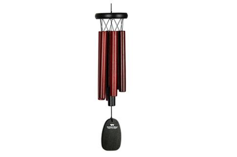FENG SHUI MOVILES | CAMPANA DE VIENTO DEL BOSQUE COLOR CHOCOLATE. 56 ALTURA. 6 BASTONES DE MADERA DE FRESNO