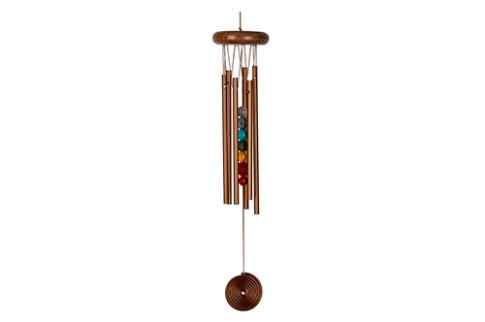 COMODIN | CAMPANA DE VIENTO.ALTURA 44 CM. 6 VARILLAS DE ALUMINIO DE COLOR BRONCE.