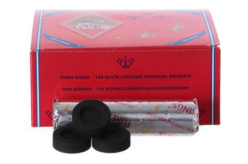 COMODIN | CARBON TRES REYES CAJA ROJA 50 MINUTOS DE COMBUSTIN APROXIMADAMENTE 30 mm