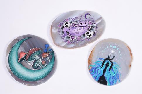 LLAVEROS | CHAPA MINERAL DISEO ESOTERICO (MODELOS VARIADOS)