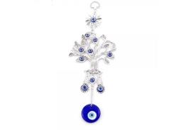 AMULETOS Y TALISMANES | CHARM DE METAL OJO TURCO CON DISEO ARBOL DE LA VIDA 24 X 9 CM.