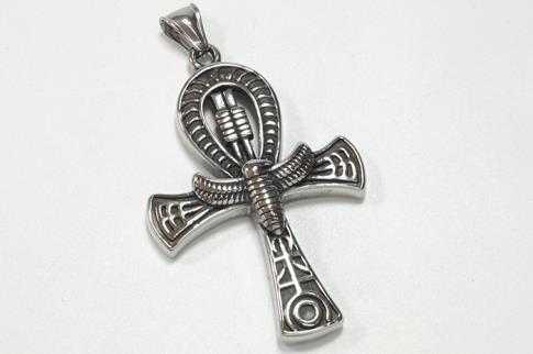 COLGANTES | COLGANTE ACERO ANKH CON ALAS DESPLEGADAS 6 X 3,5 CM
