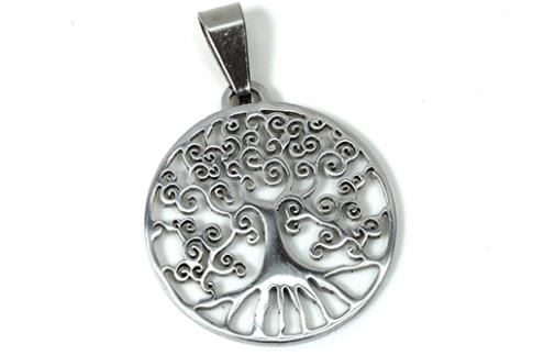 AMULETOS Y TALISMANES | COLGANTE ACERO ARBOL DE LA VIDA 2 X 3 CM