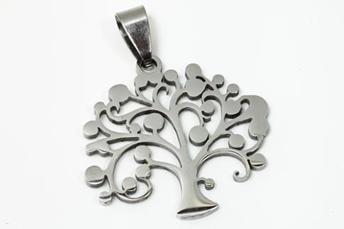 AMULETOS Y TALISMANES | COLGANTE ACERO ARBOL DE LA VIDA 3 X 3.5 CM
