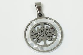 Promociones | COLGANTE ACERO ARBOL DE LA VIDA C/NACAR 2 X 2,3 CM