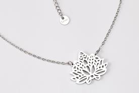Novedades | COLGANTE ACERO FLOR DE LOTO CON DOBLE COLGANTE
