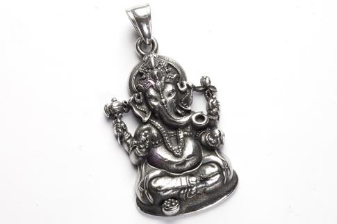 AMULETOS Y TALISMANES | COLGANTE ACERO GANESHA