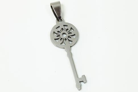 AMULETOS Y TALISMANES | COLGANTE ACERO LLAVE 1,8 X 4,2 CM